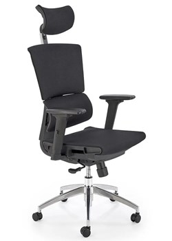 Czarny ergonomiczny obrotowy fotel z mechanizmem synchronicznym - Oxon ze sklepu Edinos.pl w kategorii Krzesła biurowe - zdjęcie 185401549