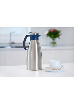 Emsa Dzbanek termiczny &quot;Soft Grip&quot; w kolorze srebrno-niebieskim - 1,5 l ze sklepu Limango Polska w kategorii Kubki termiczne - zdjęcie 185403886
