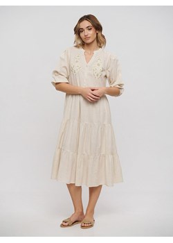 BLE Sukienka w kolorze beżowym ze sklepu Limango Polska w kategorii Sukienki - zdjęcie 185404178
