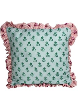 Kersten Poduszka &quot;Ruffles&quot; w kolorze zielono-jasnoróżowym - 45 x 45 cm ze sklepu Limango Polska w kategorii Poduszki dekoracyjne - zdjęcie 185404616