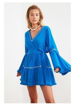trendyol Sukienka w kolorze niebieskim ze sklepu Limango Polska w kategorii Sukienki - zdjęcie 185407287
