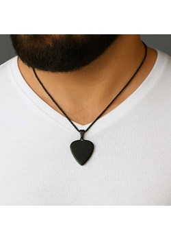 Naszyjnik męski czarny kostka gitarowa stal chirurgiczna ze sklepu otien.com w kategorii Naszyjniki męskie - zdjęcie 185408057