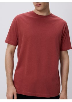 Reserved - T-shirt regular fit z lnem - czerwony ze sklepu Reserved w kategorii T-shirty męskie - zdjęcie 185408346