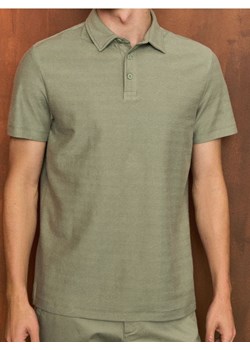 Sinsay - Bawełniana koszulka polo basic - niebieski ze sklepu Sinsay w kategorii T-shirty męskie - zdjęcie 185409878