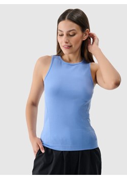 Damski top basic 4F 4FRSS24TSLEF134 - niebieski ze sklepu Sportstylestory.com w kategorii Bluzki damskie - zdjęcie 185410606