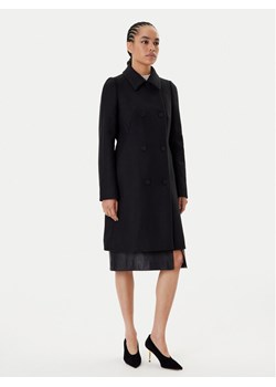 BOSS Płaszcz wełniany Cale 50550723 Czarny Relaxed Fit ze sklepu MODIVO w kategorii Płaszcze damskie - zdjęcie 185411836