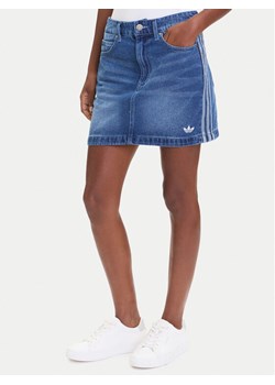 adidas Spódnica jeansowa adicolor 3-Stripes JW2649 Niebieski Regular Fit ze sklepu MODIVO w kategorii Spódnice - zdjęcie 185411857