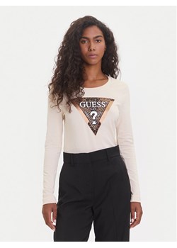 Guess Bluzka W5BI75 J1314 Beżowy Regular Fit ze sklepu MODIVO w kategorii Bluzki damskie - zdjęcie 185411907