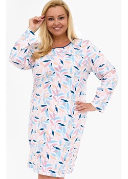 Bawełniana koszula nocna plus size 770/456 Hannah, Kolor biało-różowo-niebieski, Rozmiar 3XL, Cornette ze sklepu Primodo w kategorii Koszule nocne - zdjęcie 185412776