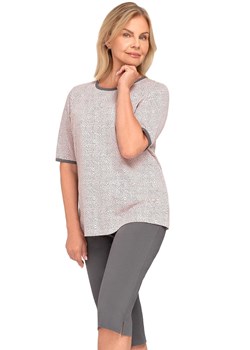 Bawełniana piżama damska Aneta I 268 22, Kolor szary-wzór, Rozmiar 2XL, MARTEL - id: 213406 - marki Martel - 185413007 Bawełniana piżama damska Aneta I 268 22, Kolor szary-wzór, Rozmiar 2XL, MARTEL ze sklepu Primodo w kategorii Piżamy damskie - zdjęcie 185413007