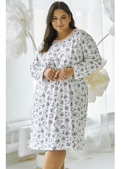 Bawełniana koszula nocna damska plus size Martina 3467, Kolor biały-wzór, Rozmiar 3XL, Taro ze sklepu Primodo w kategorii Koszule nocne - zdjęcie 185413156