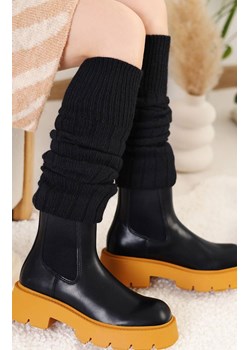 Czarne getry damskie 0664, Kolor czarny, Rozmiar uniwersalny, Cerber - id: 191596 - marki Cerber - 185413476 Czarne getry damskie 0664, Kolor czarny, Rozmiar uniwersalny, Cerber ze sklepu Intymna w kategorii Skarpetki damskie - zdjęcie 185413476