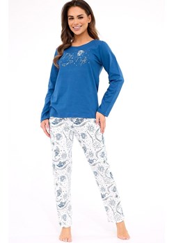 Bawełniana piżama damska 655/442 Day&amp;Night, Kolor niebieski-wzór, Rozmiar M, Cornette ze sklepu Intymna w kategorii Piżamy damskie - zdjęcie 185413827