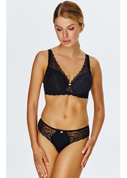 Biustonosz push-up typu bardotka czarny 156, Kolor czarny, Rozmiar 80D, Lupoline ze sklepu Intymna w kategorii Biustonosze - zdjęcie 185413948