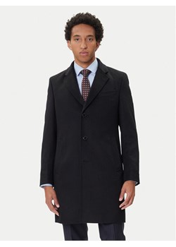 BOSS Płaszcz wełniany Hyde 50549187 Czarny Slim Fit ze sklepu MODIVO w kategorii Płaszcze męskie - zdjęcie 185415936
