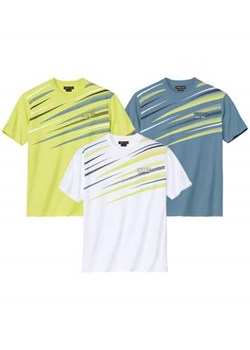 Zestaw 3 koszulek z graficznym nadrukiem Sport ze sklepu Atlas For Men w kategorii T-shirty męskie - zdjęcie 185419207