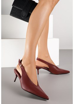 Bordowe Czółenka Typu Slingback na Szpilce Latinea ze sklepu renee.pl w kategorii Czółenka - zdjęcie 185421086