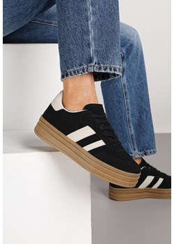 Czarne Sneakersy w Stylu Klasycznych Tenisówek na Platformie Nallania ze sklepu renee.pl w kategorii Buty sportowe damskie - zdjęcie 185421259