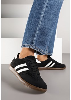 Czarne Sneakersy Ozdobione Paskami Nalierre ze sklepu born2be.pl w kategorii Buty sportowe damskie - zdjęcie 185422027
