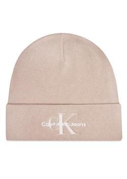 Calvin Klein Czapka Mono Logo Embro K60K612668 Beżowy ze sklepu MODIVO w kategorii Czapki zimowe damskie - zdjęcie 185423048