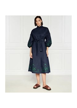 Weekend MaxMara Sukienka z paskiem OSSOLA | z dodatkiem lnu ze sklepu Gomez Fashion Store w kategorii Sukienki - zdjęcie 185424029