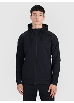 Męska bluza treningowa 4F 4FWMM00TFSWM654 - czarna ze sklepu Sportstylestory.com w kategorii Bluzy męskie - zdjęcie 185425205