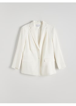 Reserved - Marynarka oversize z wiskozą - złamana biel ze sklepu Reserved w kategorii Marynarki damskie - zdjęcie 185425385