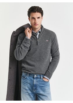 Gant Sweter męski Mężczyźni Wełna szary marmurkowy ze sklepu vangraaf w kategorii Swetry męskie - zdjęcie 185425606