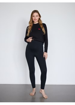 Reserved - Bawełniane legginsy z wysokim stanem - czarny - id: 888BZ-99X - marki Reserved - 185427287 Reserved - Bawełniane legginsy z wysokim stanem - czarny ze sklepu Reserved w kategorii Spodnie damskie - zdjęcie 185427287