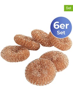 Wenko Gąbki miedziane (6 szt.) w kolorze jasnobrązowym - Ø 9 cm ze sklepu Limango Polska w kategorii Akcesoria kuchenne - zdjęcie 185429997