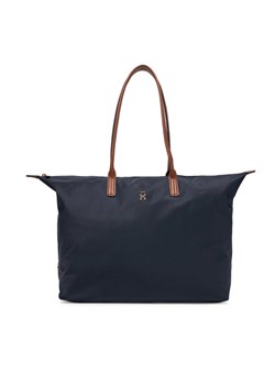 Tommy Hilfiger Torebka Popette Maxi Tote AW0AW17996 Granatowy ze sklepu MODIVO w kategorii Torby Shopper bag - zdjęcie 185431375