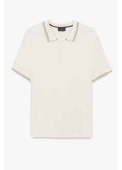 KOSZULKA POLO TENNIS CLUB 116 ECRU Z WISKOZY ze sklepu Recman w kategorii T-shirty męskie - zdjęcie 185432936