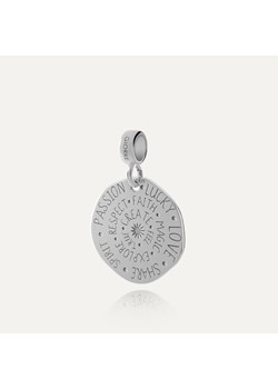Charms beads - moneta, talizman szczęścia, srebro 925 w pokryciu platyną ze sklepu GIORRE w kategorii Zawieszki - zdjęcie 185432996