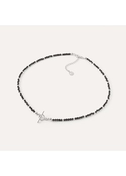 Choker z czarnych kamieni z zapięciem toggle, srebro 925 w pokryciu platyną ze sklepu GIORRE w kategorii Naszyjniki - zdjęcie 185432999