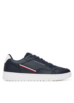 Sneakersy Tommy Hilfiger Th Basket Core Stripes FM0FM05631 Granatowy ze sklepu eobuwie.pl w kategorii Buty sportowe męskie - zdjęcie 185434357