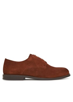Półbuty Calvin Klein Ess Rubber Derby Su HM0HM01928 Brązowy ze sklepu eobuwie.pl w kategorii Półbuty męskie - zdjęcie 185434365
