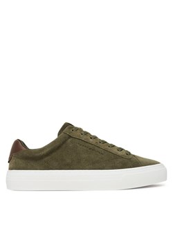 Sneakersy Tommy Hilfiger Premium Dress Cupsole FM0FM05573 Khaki ze sklepu eobuwie.pl w kategorii Buty sportowe męskie - zdjęcie 185434375