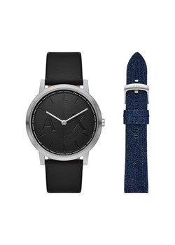 Zegarek Armani Exchange Dale AX7168SET Czarny ze sklepu eobuwie.pl w kategorii Zegarki - zdjęcie 185434387