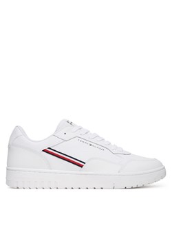 Tommy Hilfiger Sneakersy Th Basket Core Stripes FM0FM05631 Biały ze sklepu MODIVO w kategorii Buty sportowe męskie - zdjęcie 185435635