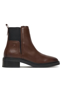 Sztyblety Tommy Hilfiger Minimal FW0FW08978 Brązowy ze sklepu eobuwie.pl w kategorii Botki - zdjęcie 185440776