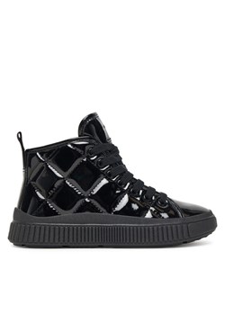 Sneakersy Geox J Laquinny J56M3F 000HH C9999 S Czarny ze sklepu eobuwie.pl w kategorii Buty sportowe dziecięce - zdjęcie 185440846