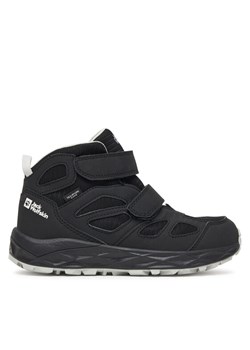 Sneakersy Jack Wolfskin Woodland 2 Texapore Mid Vc A64865 Czarny ze sklepu eobuwie.pl w kategorii Buty sportowe dziecięce - zdjęcie 185440875