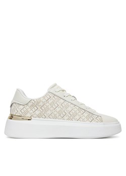 Sneakersy Tommy Hilfiger Monogram Platform Snk FW0FW09155 Écru ze sklepu eobuwie.pl w kategorii Buty sportowe damskie - zdjęcie 185440906