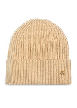 Calvin Klein Czapka Ck Metal Wool Beanie LV04D8032G Beżowy ze sklepu MODIVO w kategorii Czapki zimowe damskie - zdjęcie 185441905