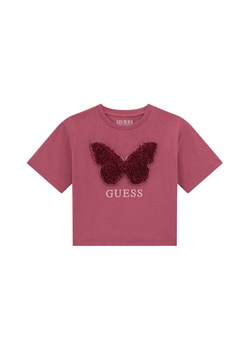 Guess T-Shirt J5YI47 K8HM4 Różowy Regular Fit ze sklepu MODIVO w kategorii Bluzki dziewczęce - zdjęcie 185441909