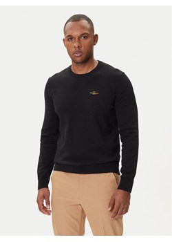 Aeronautica Militare Sweter 252MA1611UL00506 Czarny Regular Fit ze sklepu MODIVO w kategorii Swetry męskie - zdjęcie 185441975