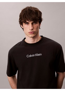 Calvin Klein Koszulka męska Mężczyźni Bawełna czarny jednolity ze sklepu vangraaf w kategorii T-shirty męskie - zdjęcie 185443288