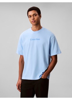 Calvin Klein Koszulka męska Mężczyźni Bawełna jasnoniebieski jednolity ze sklepu vangraaf w kategorii T-shirty męskie - zdjęcie 185443289