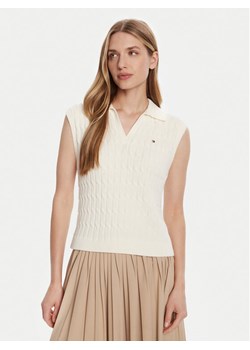 Tommy Hilfiger Sweter WW0WW45655 Écru Regular Fit ze sklepu MODIVO w kategorii Swetry damskie - zdjęcie 185444059