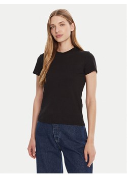 Calvin Klein T-Shirt LV044C216G Czarny Regular Fit ze sklepu MODIVO w kategorii Bluzki damskie - zdjęcie 185444075